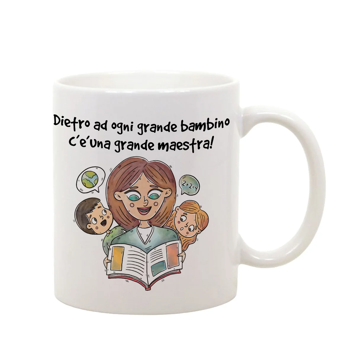 Tazza Maestra Dietro ad ogni grande bambino c’è una grande maestra Regalo Maestra fine anno