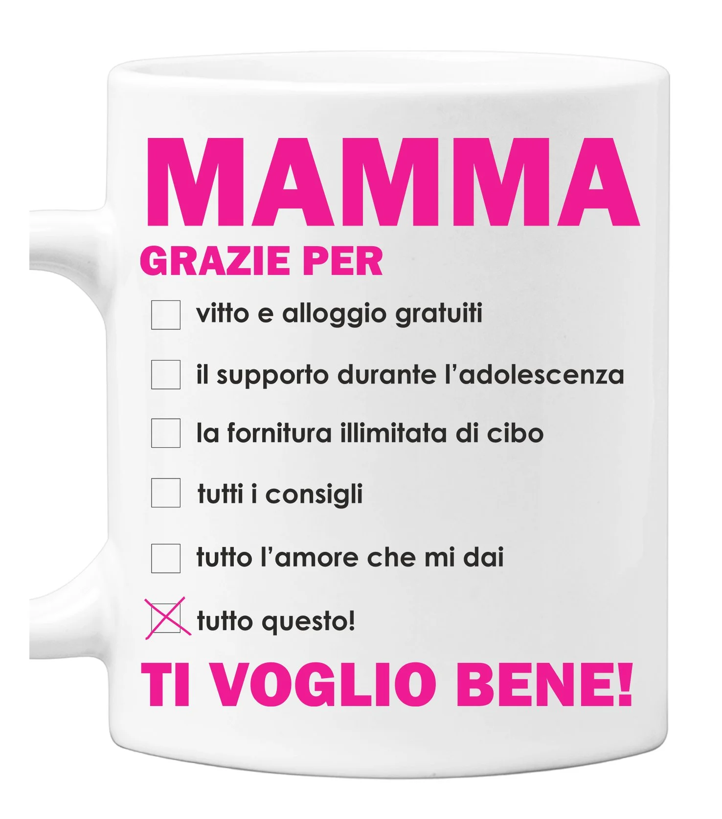 Tazza Mamma grazie per tutto questo! Regalo Mamma Festa della Mamma Mug in Ceramica