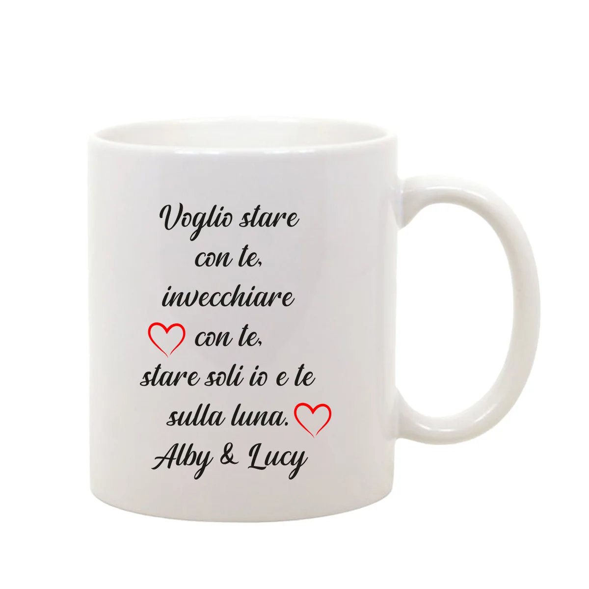 Tazza Mug SanValentino Regalo Fidanzati Innamorati Voglio stare con te – PERSONALIZZA CON NOME - immagine 2