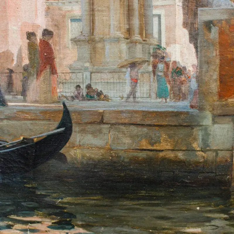 Charles Lebayle (1856 – 1898), Venezia: Scorcio di Campo san Zanipolo - immagine 6