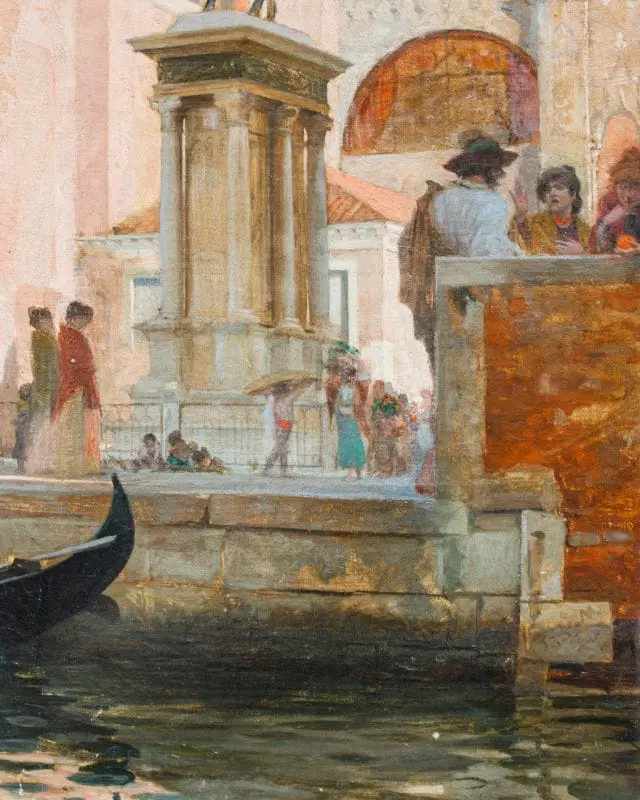 Charles Lebayle (1856 – 1898), Venezia: Scorcio di Campo san Zanipolo - immagine 3