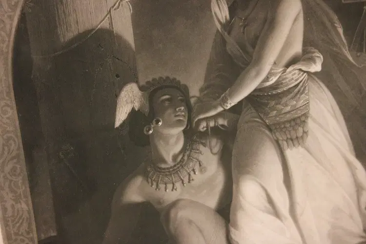 Stampa francese della seconda metà del 1800 Raffigurante Atala di Chateaubriand - immagine 6