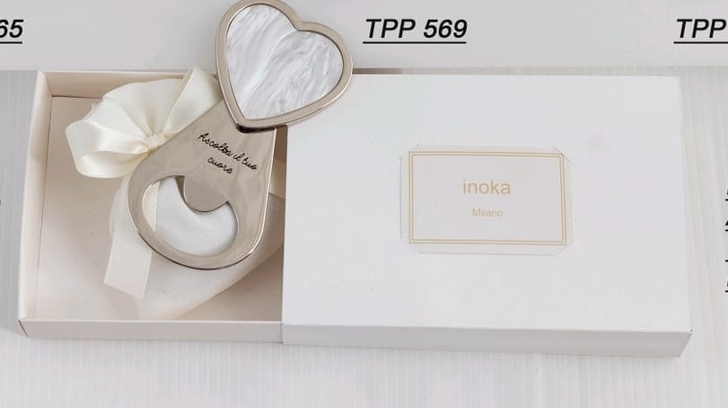 Bomboniera apribottiglie acciaio quadrifoglio - immagine 2