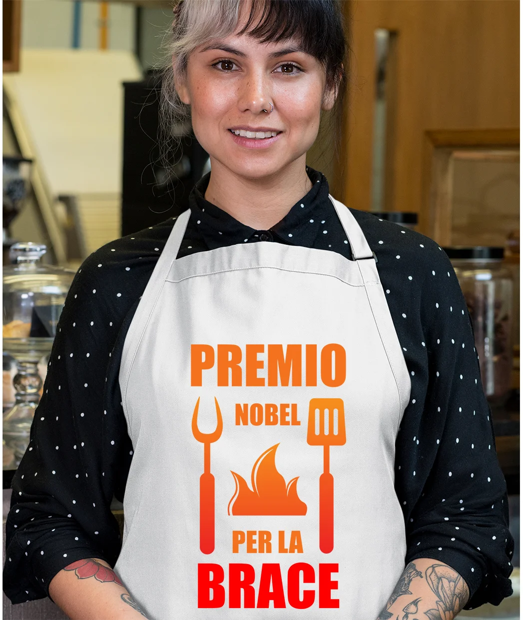 Grembiule da cucina divertenti Nobel per la brace Idea Regalo BBQ Barbecue Serial Griller Birra Chef Cuoco - immagine 2