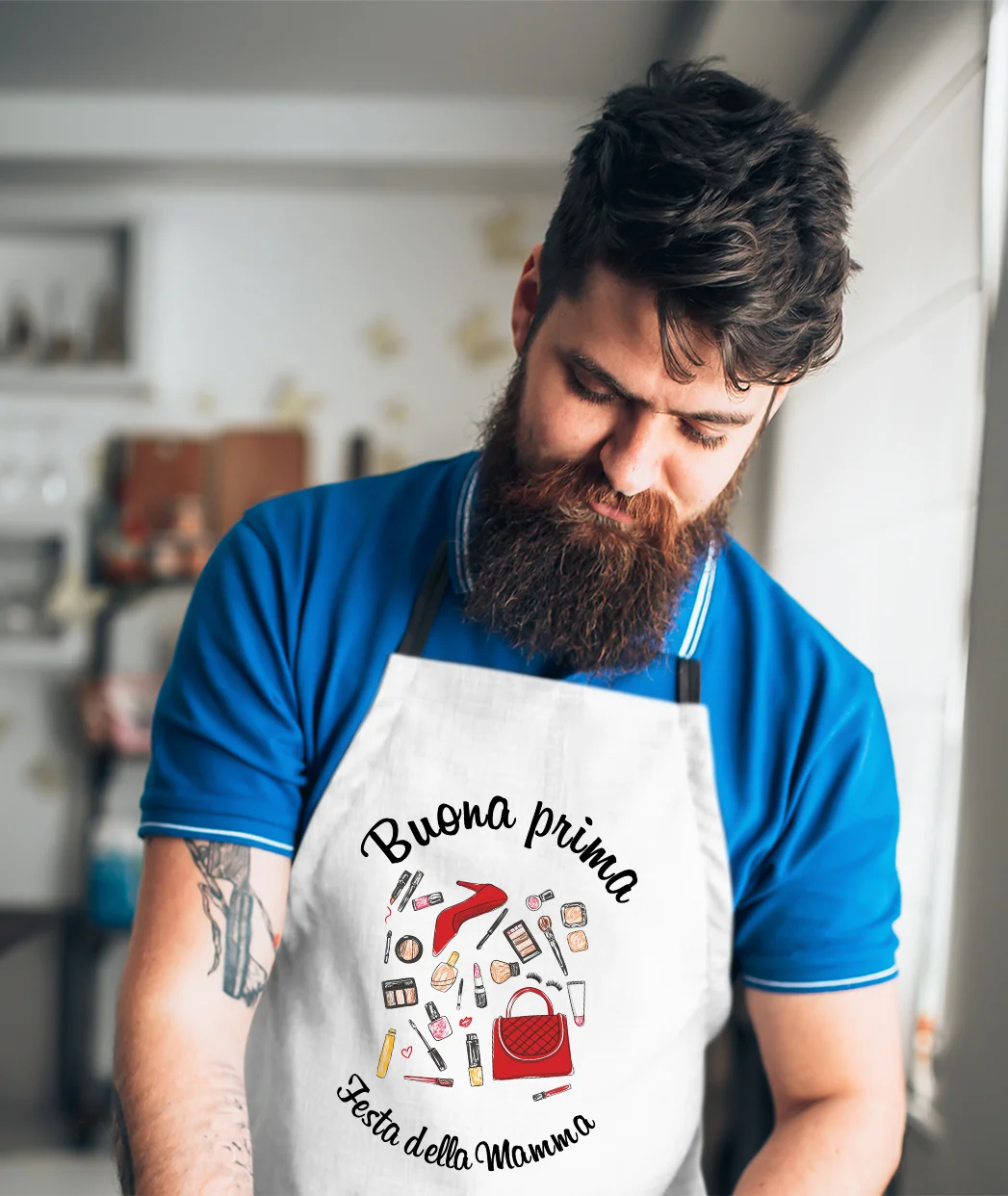 Grembiule da cucina Mamma Regalo Buona Prima Festa della Mamma Idea Regalo taglia Unica - immagine 3