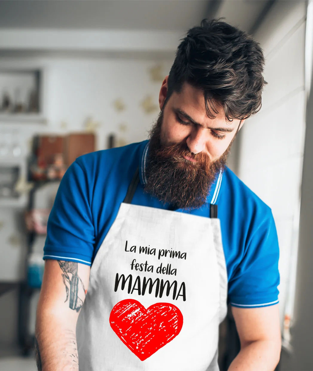 Grembiule da cucina Mamma La Mia Prima Festa della Mamma Idea Regalo taglia Unica - immagine 3