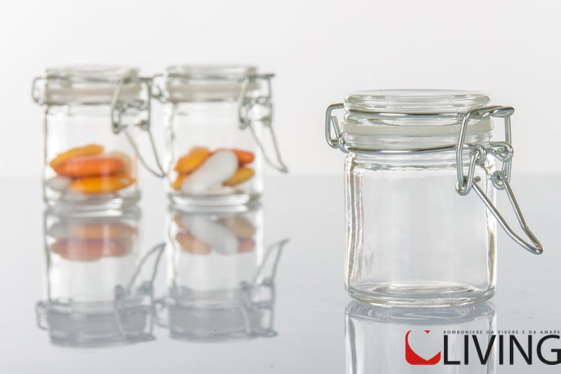 Barattolo in vetro con chiusura ermetica