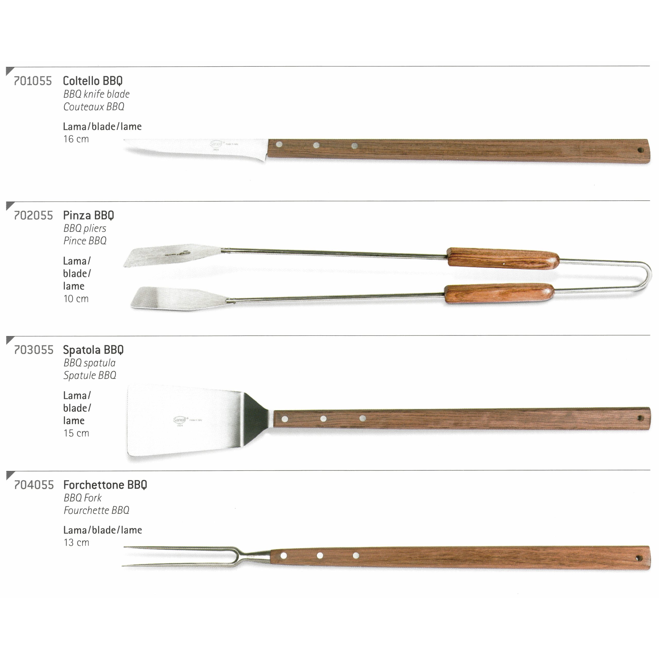 Sanelli Forchettone Linea Barbecue BBQ Lama Acciaio AISI 13 cm tot 55 cm COD 704055 - immagine 3