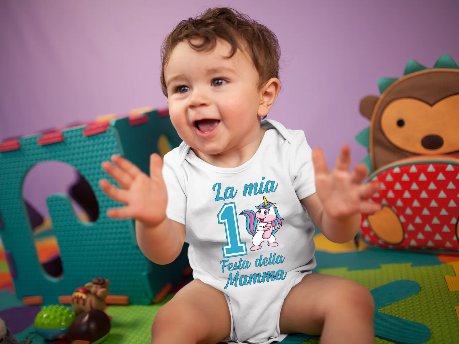 Body Neonato Divertenti Mamma Maschietto Unicorno La Mia Prima Festa della Mamma – Idea Regalo Festa della Mamma