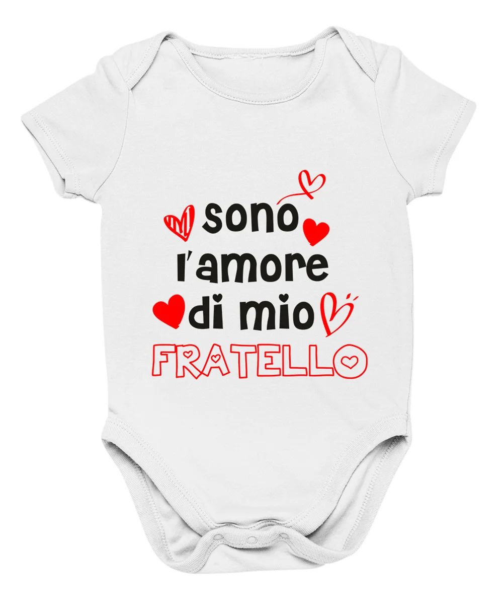 Body da neonato Sono l’amore di mio fratello – body simpatico e divertente – idea regalo