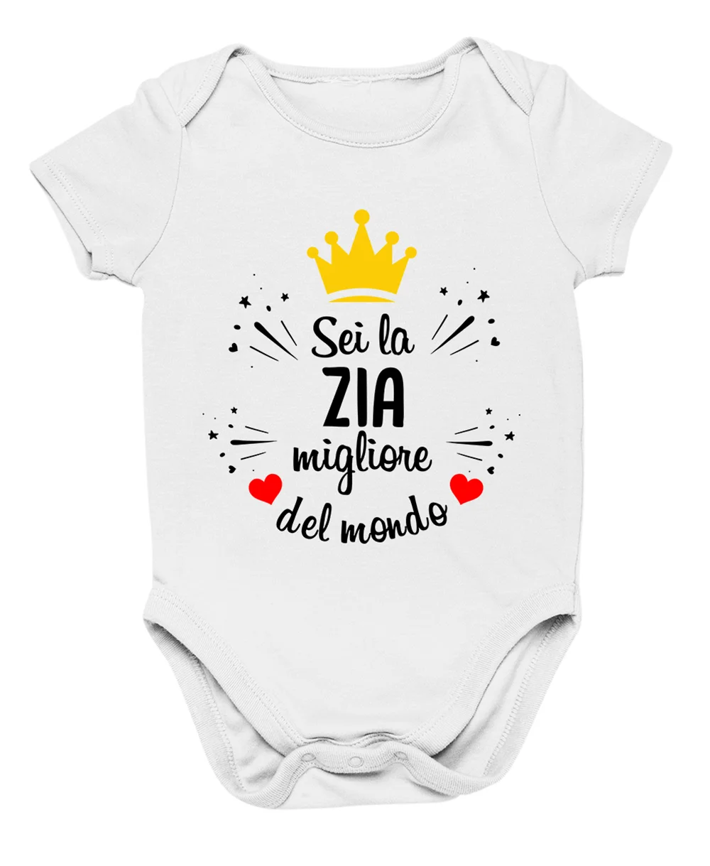 Body da neonato Sei la zia migliore del mondo – body simpatico e divertente – idea regalo