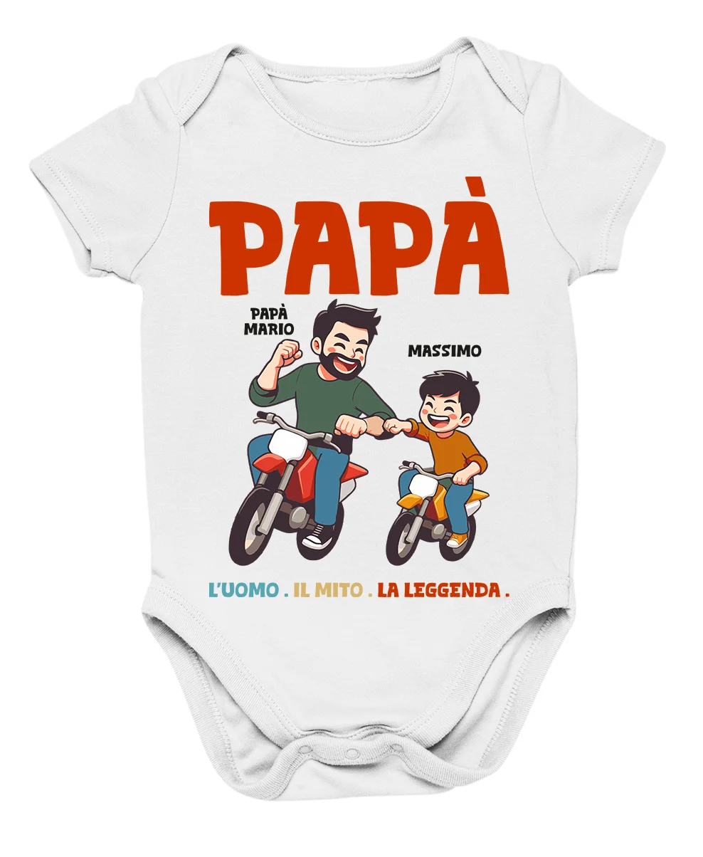 Body Papà Neonato PERSONALIZZABILE CON NOME L’Uomo Il Mito La Leggenda divertente idea regalo Festa del Papà Regalo Dalla S alla XL