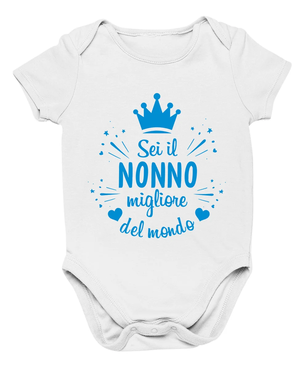 Body da neonato Maschietto Sei il nonno migliore del mondo – body simpatico e divertente – idea regalo