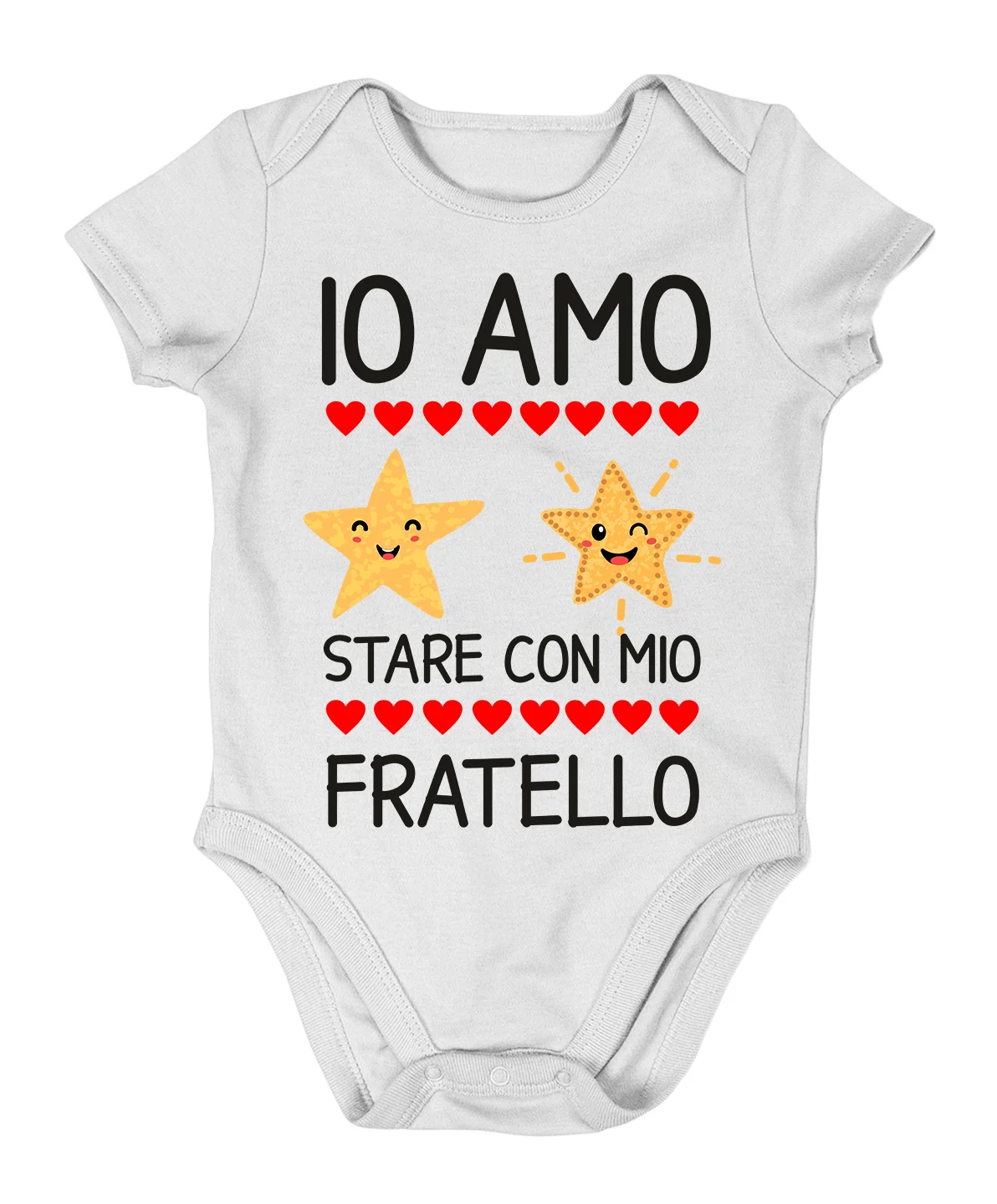 Body neonato divertente Fratello Io amo stare con mio fratello – body fratello