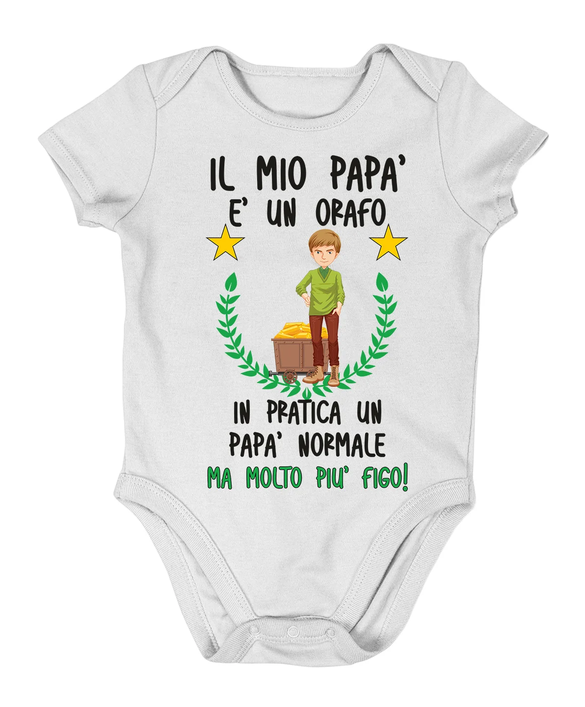 Body neonato PERSONALIZZABILE Orafo Papà Nonno Zio Padrino body neonato divertenti
