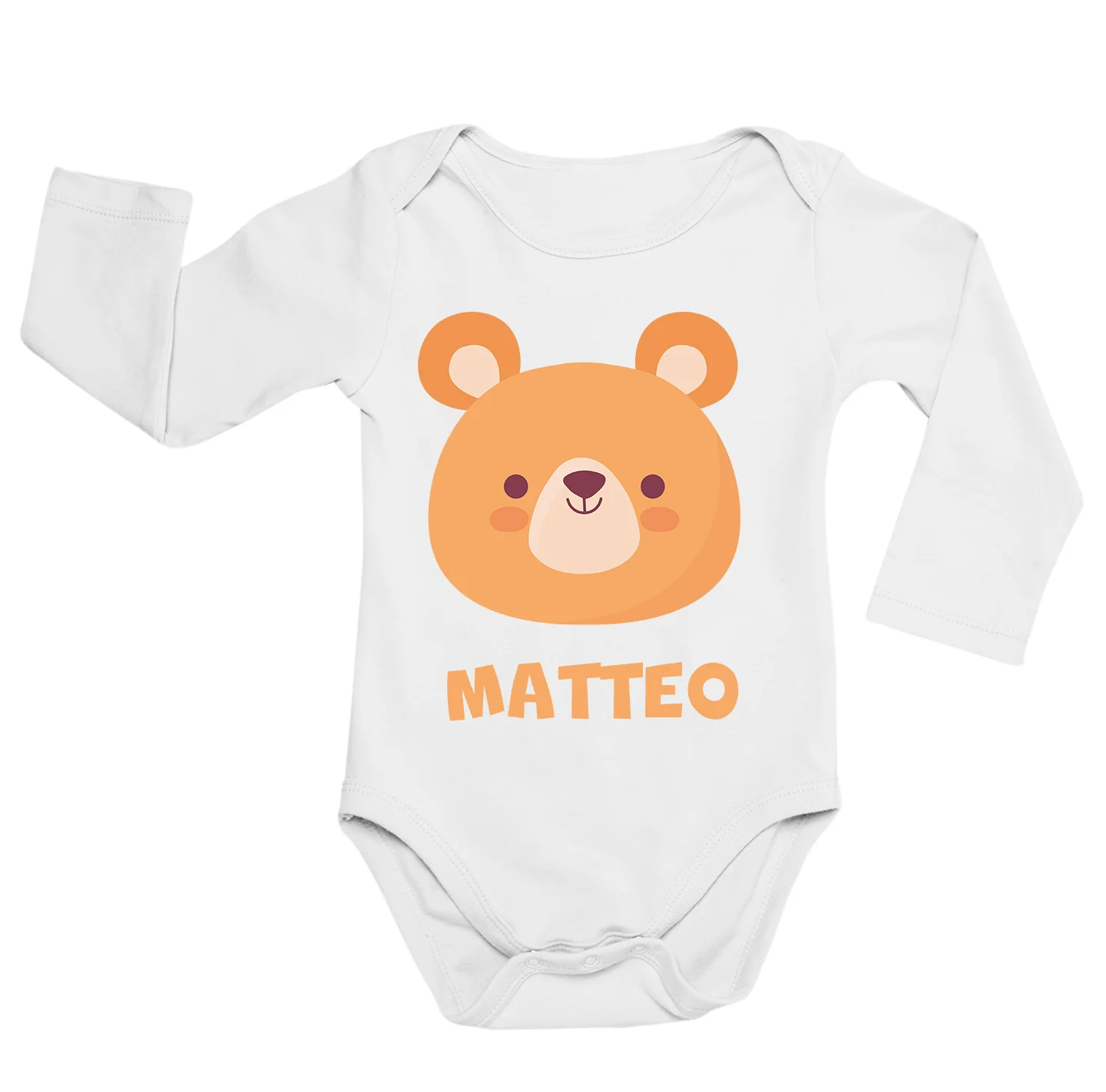 Body neonato manica lunga Personalizzato Orsachiotto di mamma e papà con il nome personalizzato – idea regalo