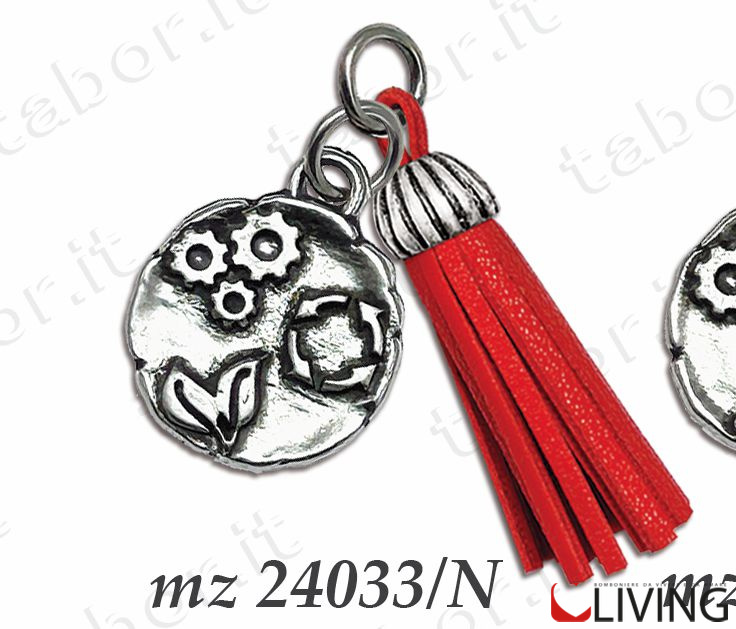 Bomboniera laurea ciondolo ingegneria ambientale con nappina rossa