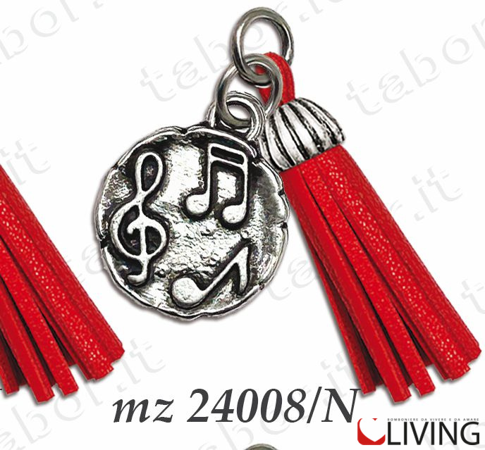Bomboniera laurea ciondolo musica con nappina