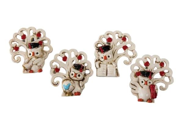 Bomboniera laurea albero con gufo a magnete