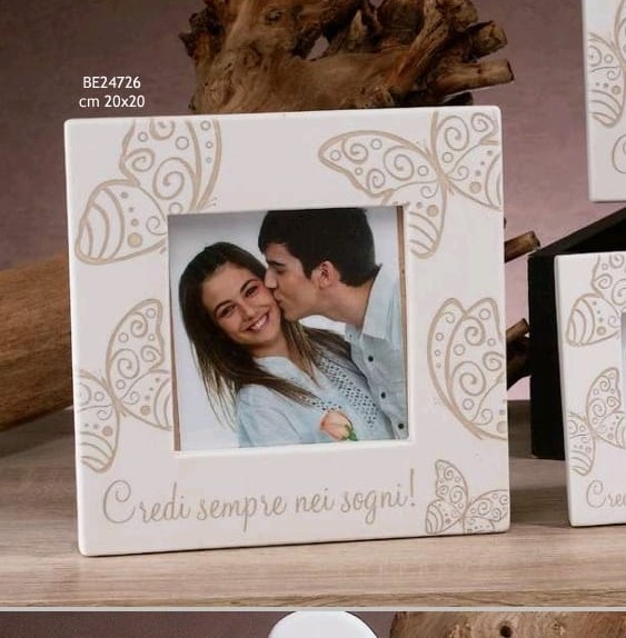 Bomboniera portafoto polvere in marmo di Carrara linea Rastel