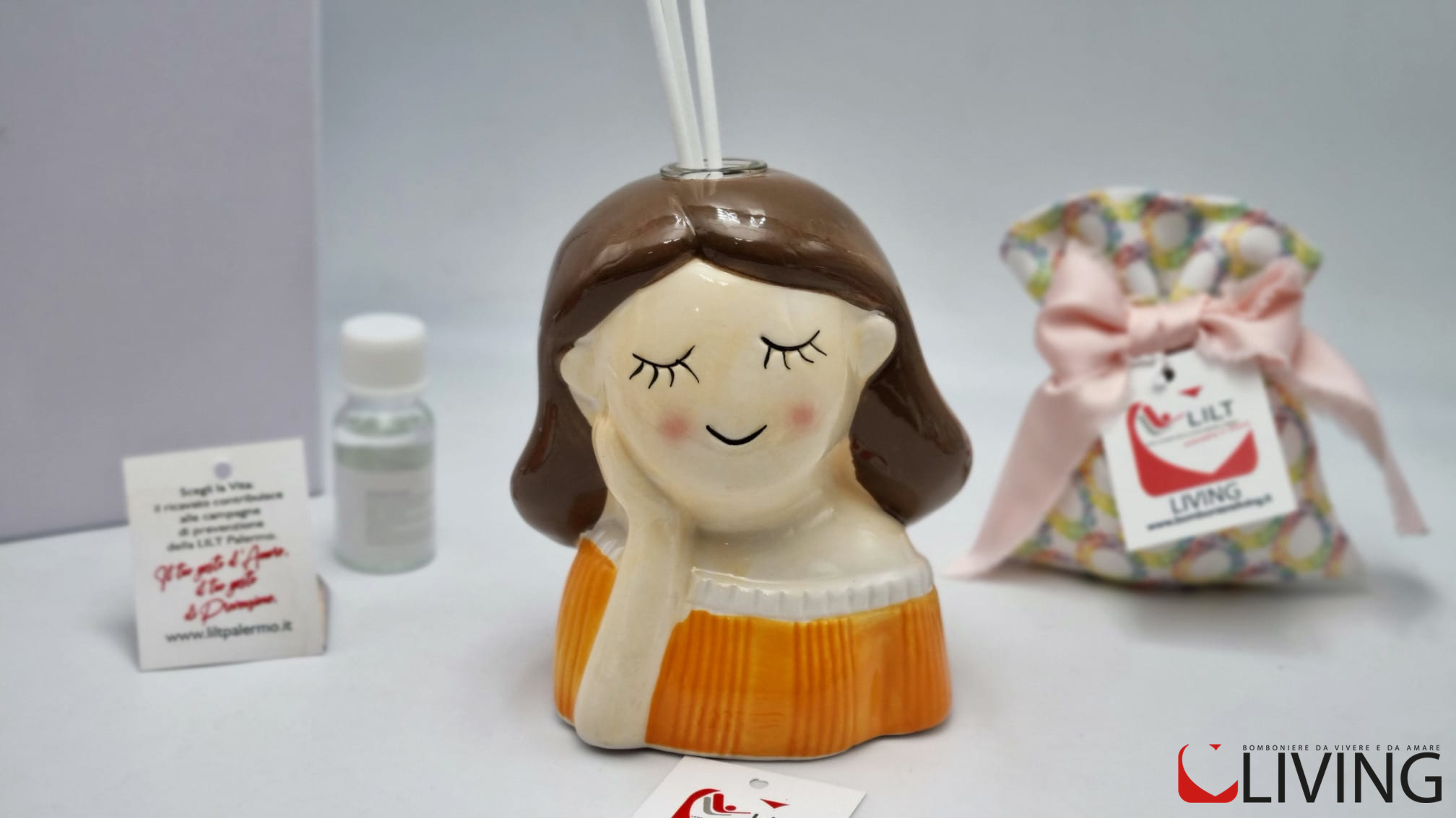 Bomboniera profumatore bimba linea solidale LILT-LIVING - immagine 5