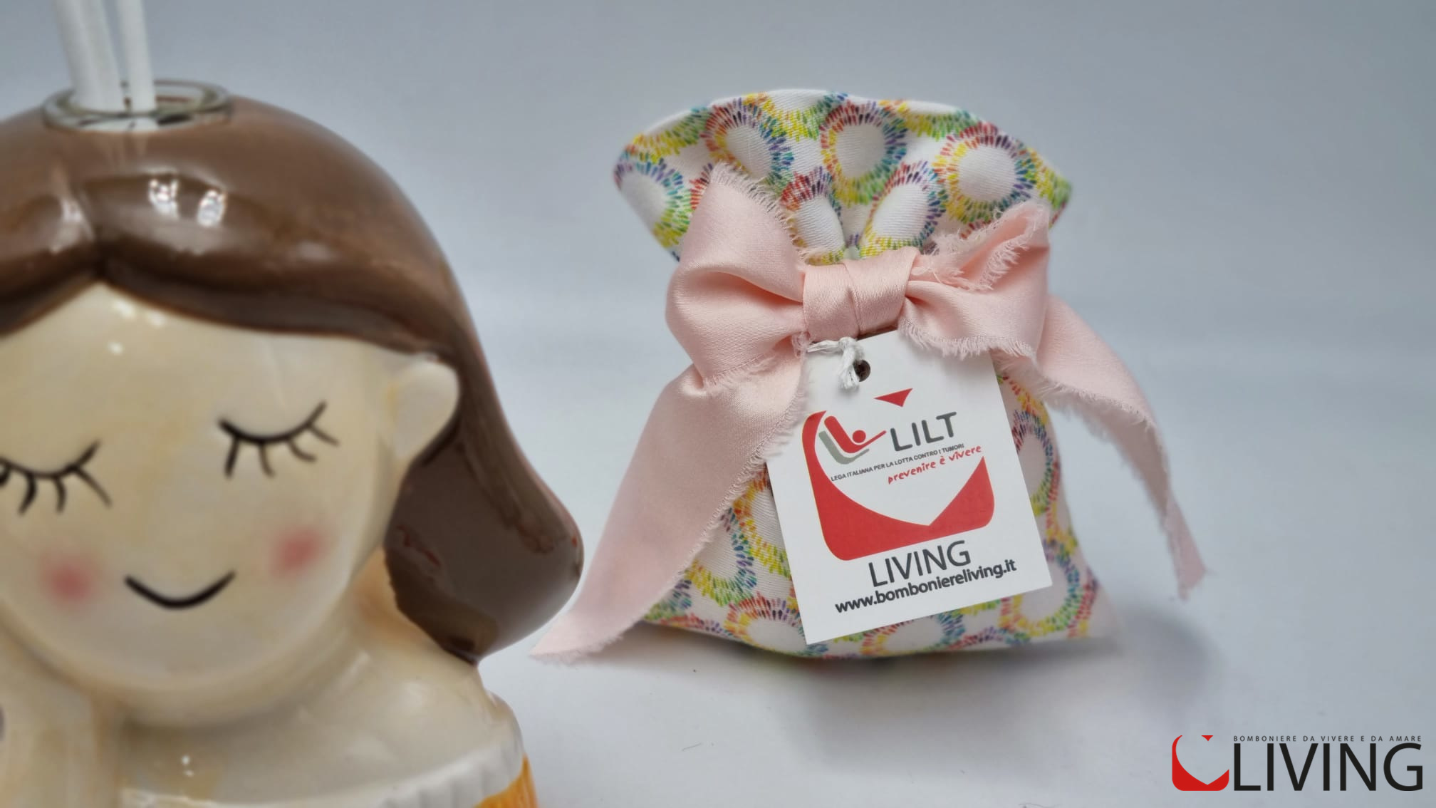 Bomboniera profumatore bimba linea solidale LILT-LIVING - immagine 2