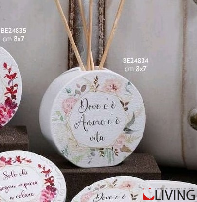 Bomboniera profumatore in polvere di marmo di Carrara linea Flavia