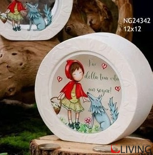 Bomboniera salvadanaio cappuccetto linea favola