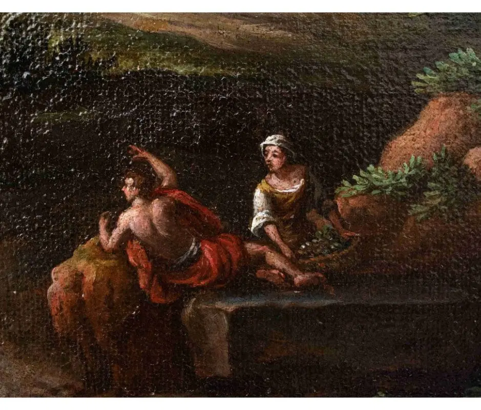 Bottega di Jan Frans van Bloemen (Anversa, 1622 – Roma, 1749), Paesaggio laziale - immagine 4