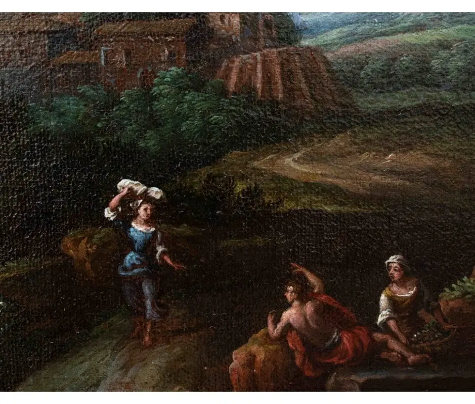 Bottega di Jan Frans van Bloemen (Anversa, 1622 – Roma, 1749), Paesaggio laziale - immagine 3