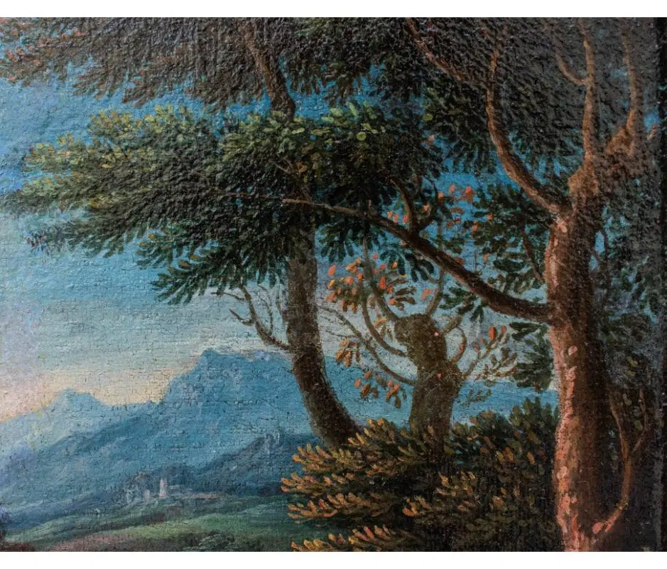 Bottega di Jan Frans van Bloemen (Anversa, 1622 – Roma, 1749), Paesaggio laziale - immagine 2