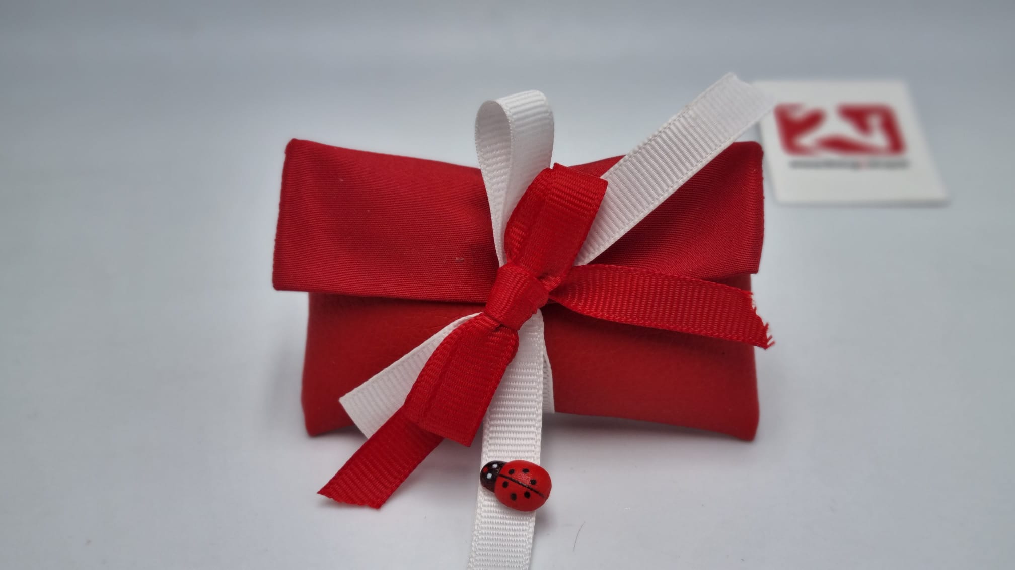 Sacchetto laurea bustina tessuto rosso - immagine 2