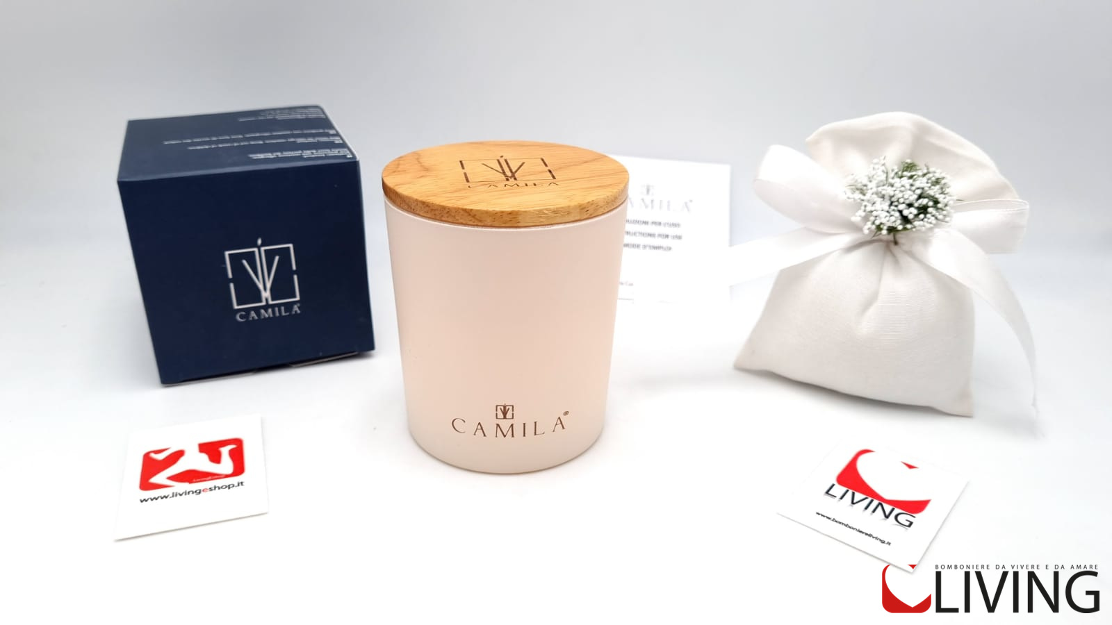 Candela panna fragole uva e vino barattolo vetro colore pesca - immagine 2