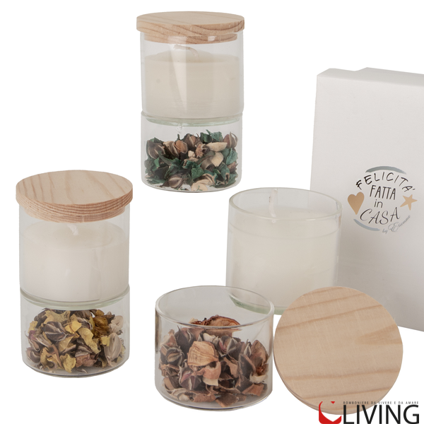 Bomboniera candela con pot-pourri