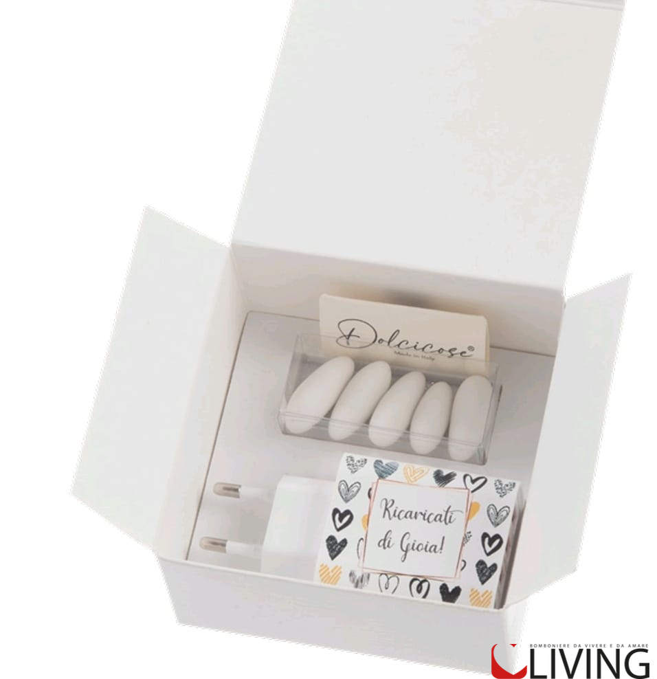 Bomboniera caricabatterie Fai della tua vita un sogno - immagine 2