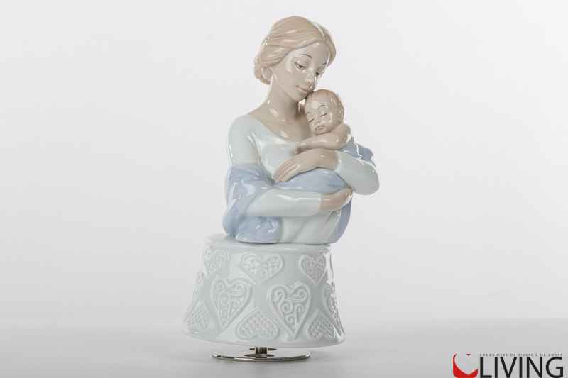 Bomboniera carillon maternità in porcellana