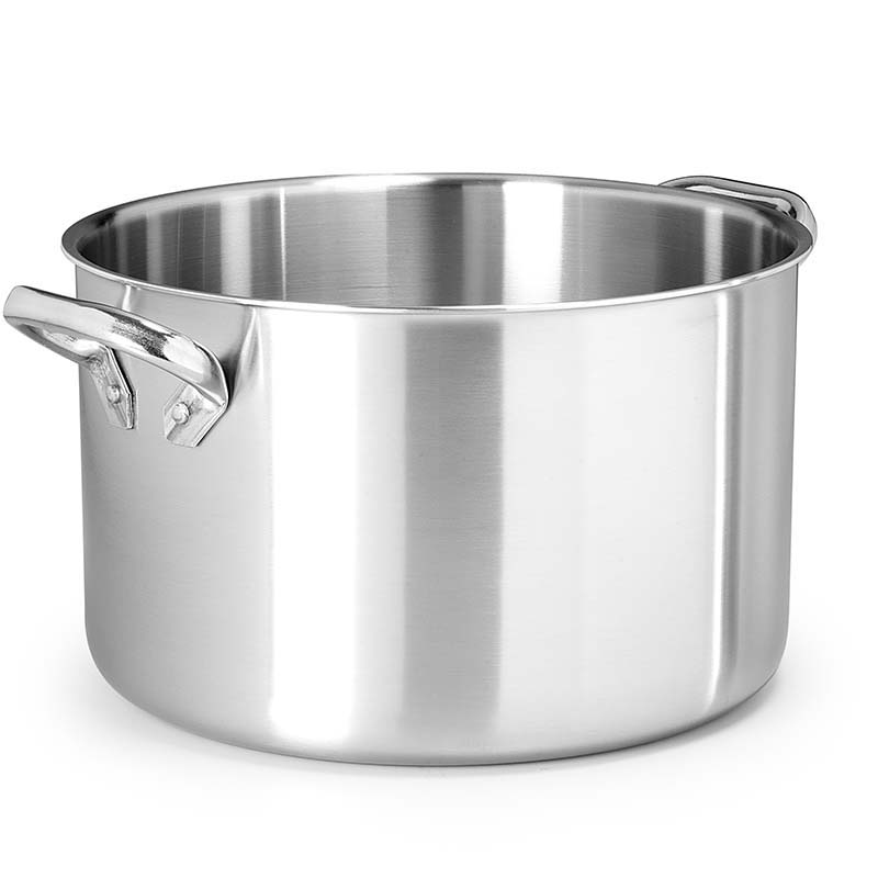 Casseruola alta due maniglie alu-inox cm.32