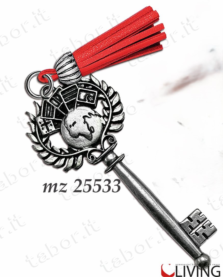 Bomboniera chiave laurea in lingue straniere