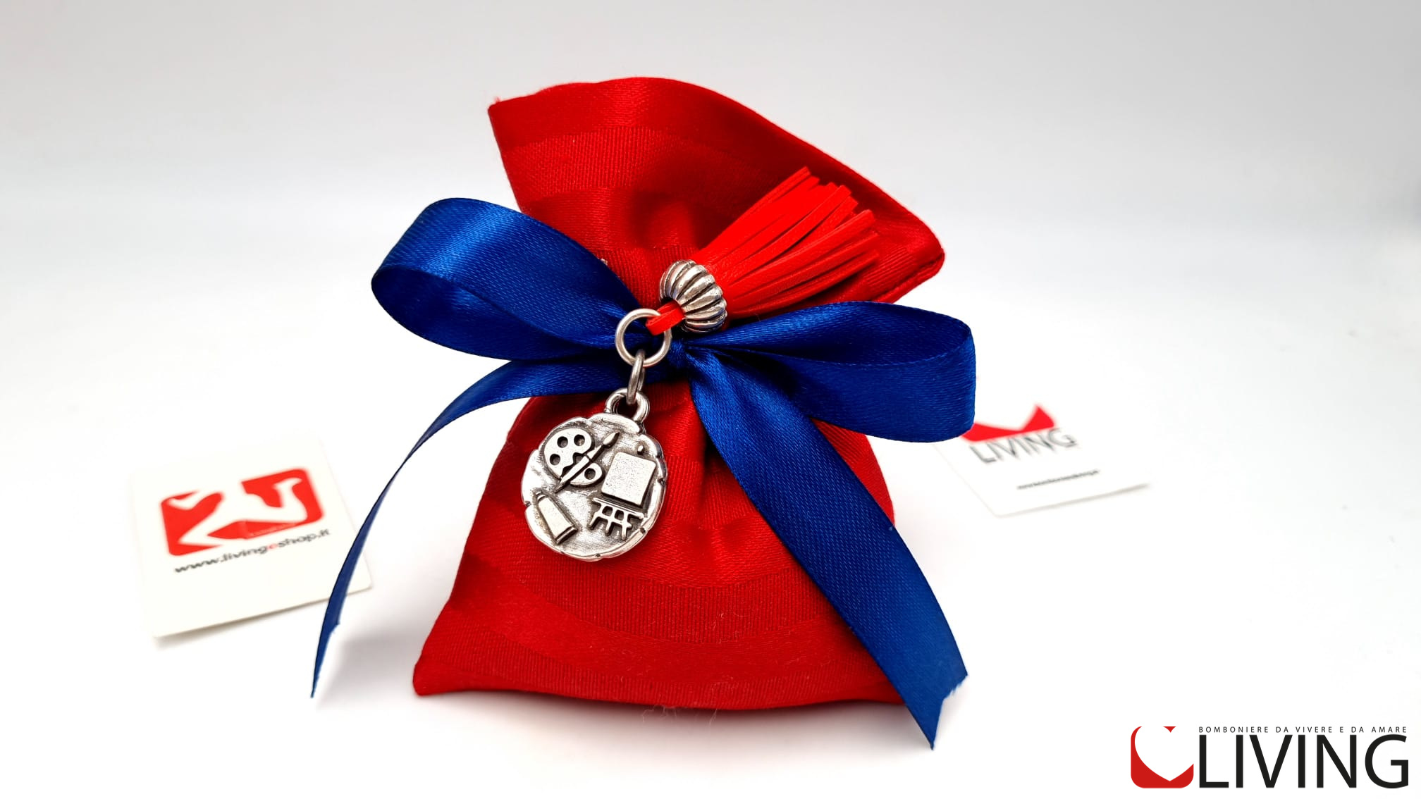 Bomboniera laurea ciondolo musica con nappina - immagine 3