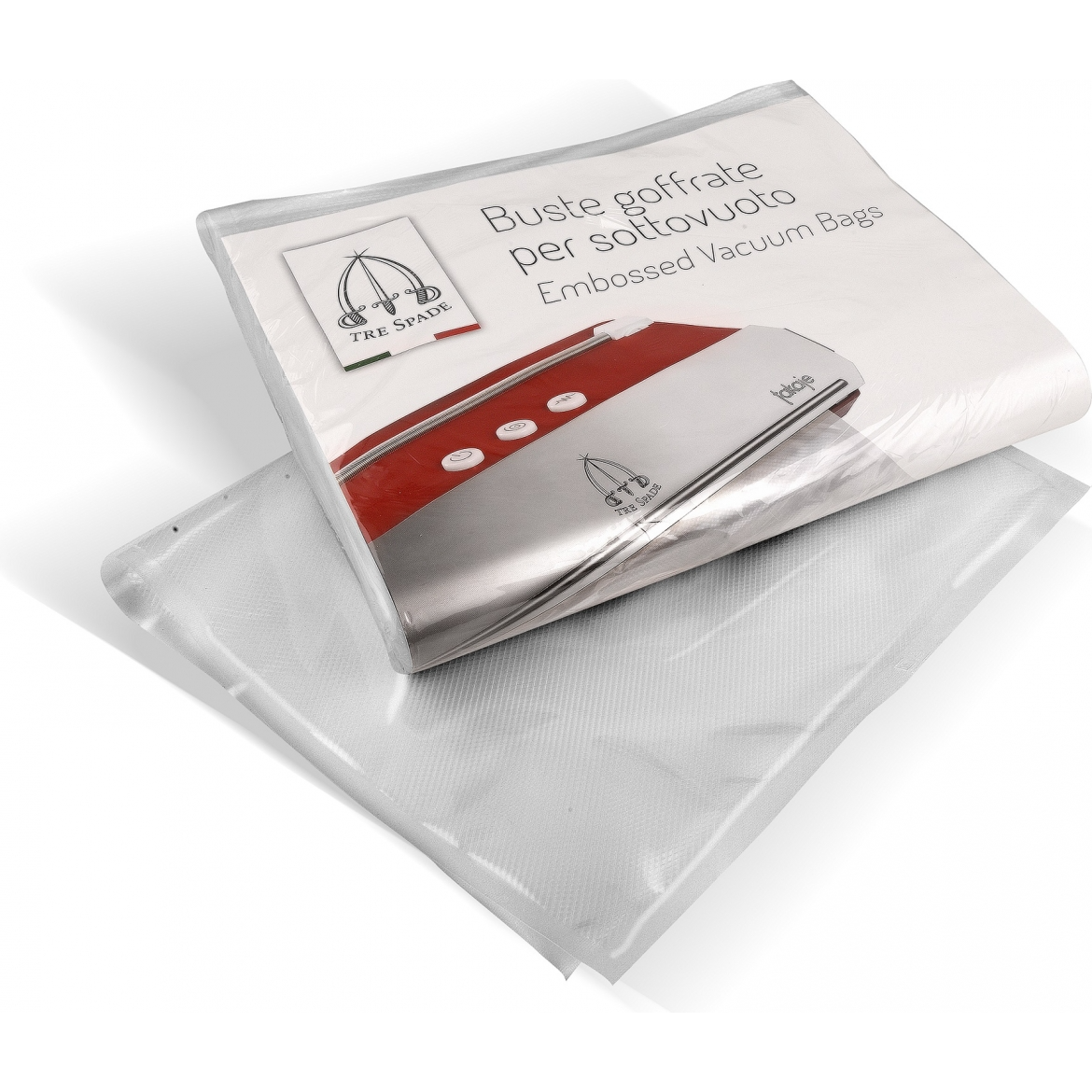 Confezione 50 buste sottovuoto goffrate per cottura cm.25×35