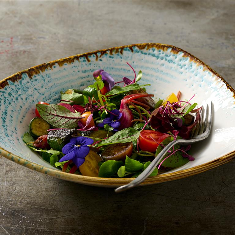 Coppa triangolare homespun accents aquamarine cm.18,5 - immagine 3