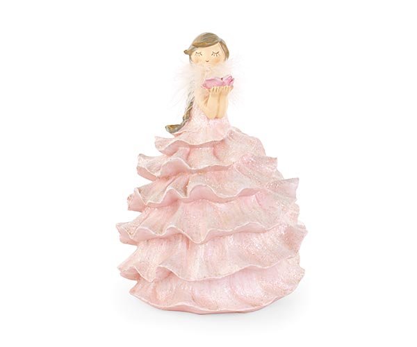 Bomboniera dama con vestito rosa