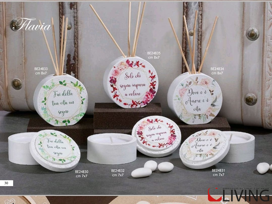 Bomboniera profumatore in polvere di marmo di Carrara linea Flavia - immagine 2