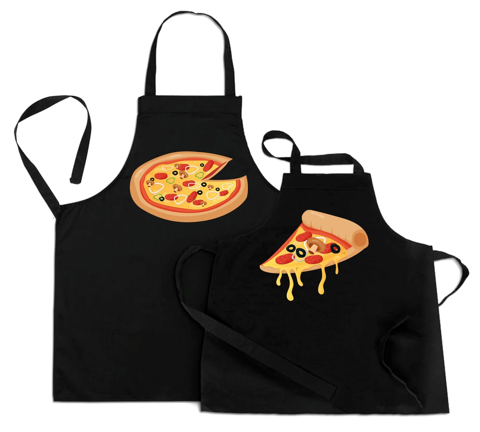 Coppia Grembiuli cucina divertenti Mamma Figlio Festa della Mamma Pizza Idea Regalo Mamma - immagine 2