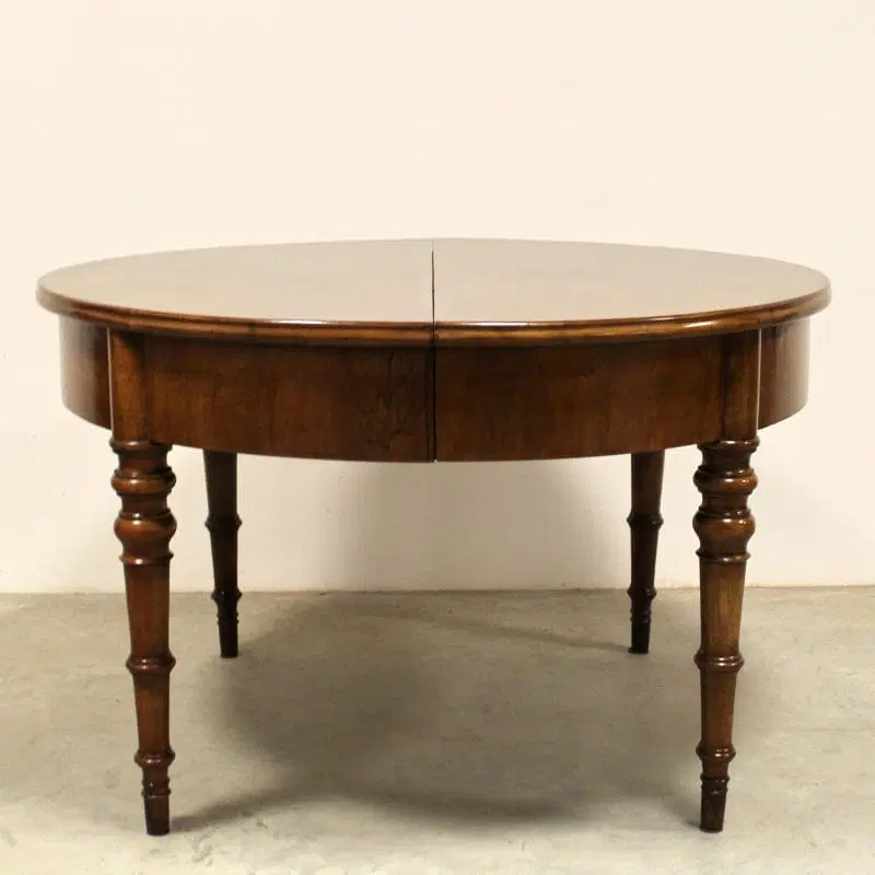 Antico tavolo allungabile Luigi Filippo in noce Italia 19°secolo - immagine 3