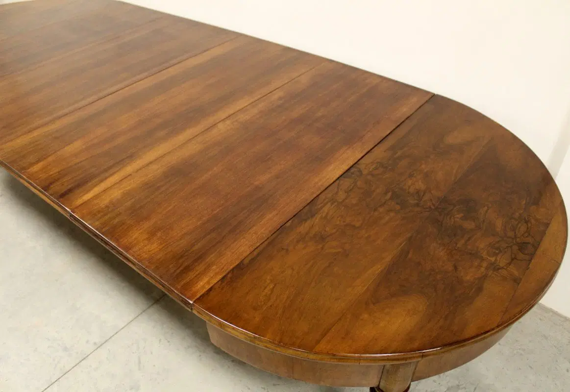 Antico tavolo allungabile Luigi Filippo in noce Italia 19°secolo - immagine 9