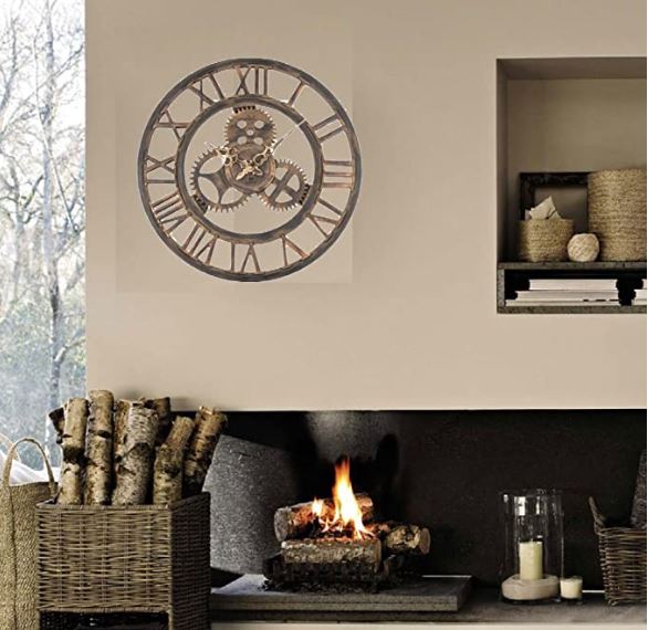 Lowell Orologio da parete scheletrato diametro 43 cm in MDF - immagine 3