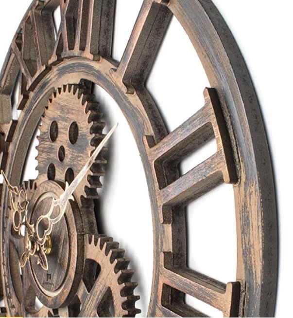 Lowell Orologio da parete scheletrato diametro 43 cm in MDF - immagine 4