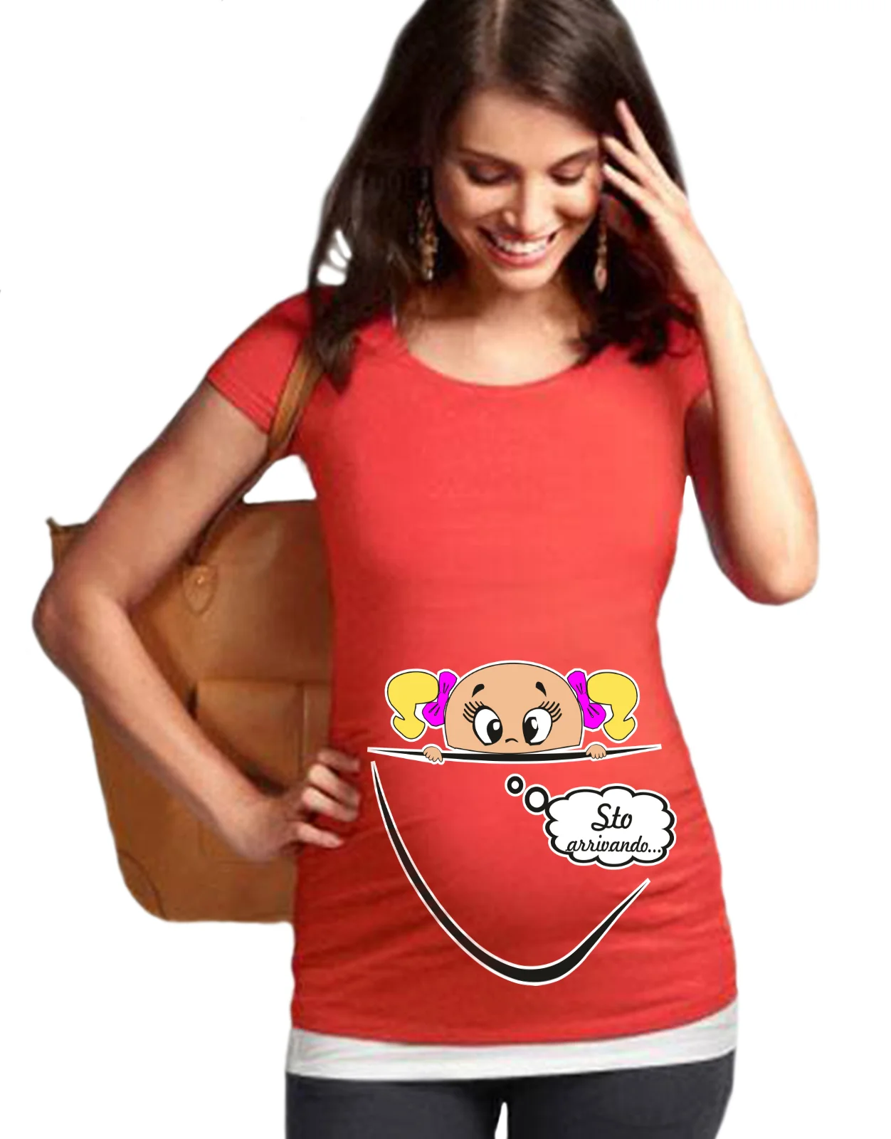 Tshirt Premaman femminuccia Sto arrivando – idea regalo