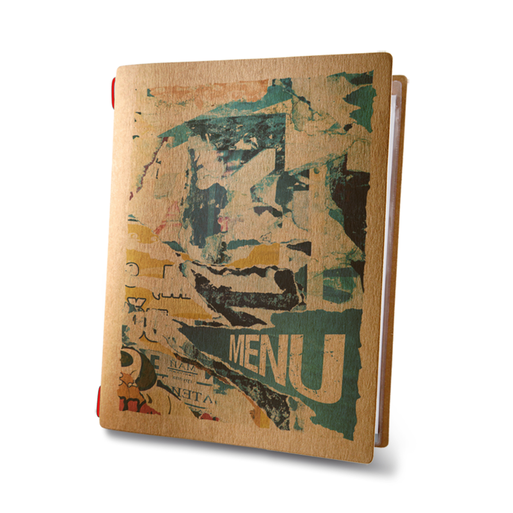 Porta menu custom naturale street art a5 solo elastico